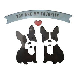 Boston Terrier Cut Out You Are My Favorite Blank Note Cards Molly and Rex New